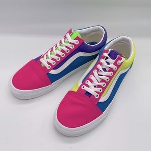 Women’s size 9.5 Neon Color Block Vans